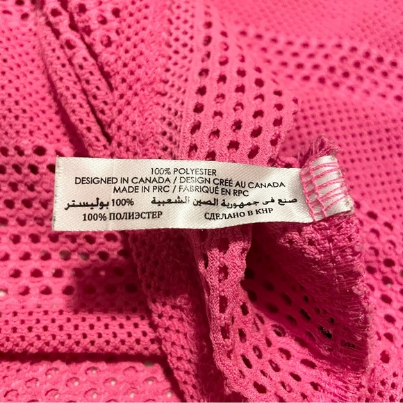 La Vie En Rose Pink Mesh Beach Cover-Up Size Large - Picture 16 of 16